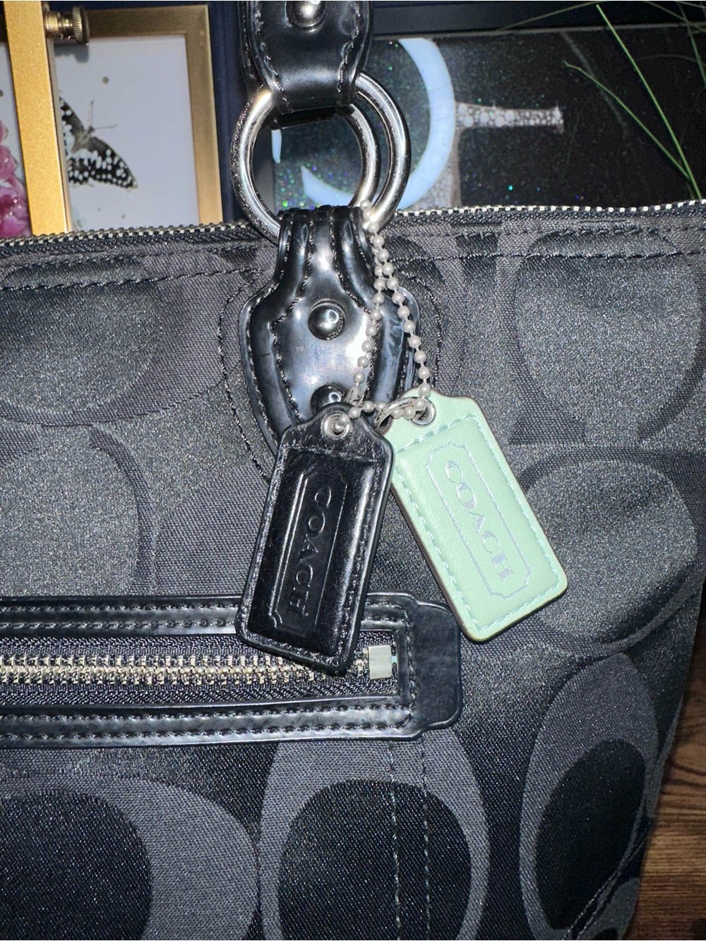Coach Signature Jacquard Tote Shoulder - Gem